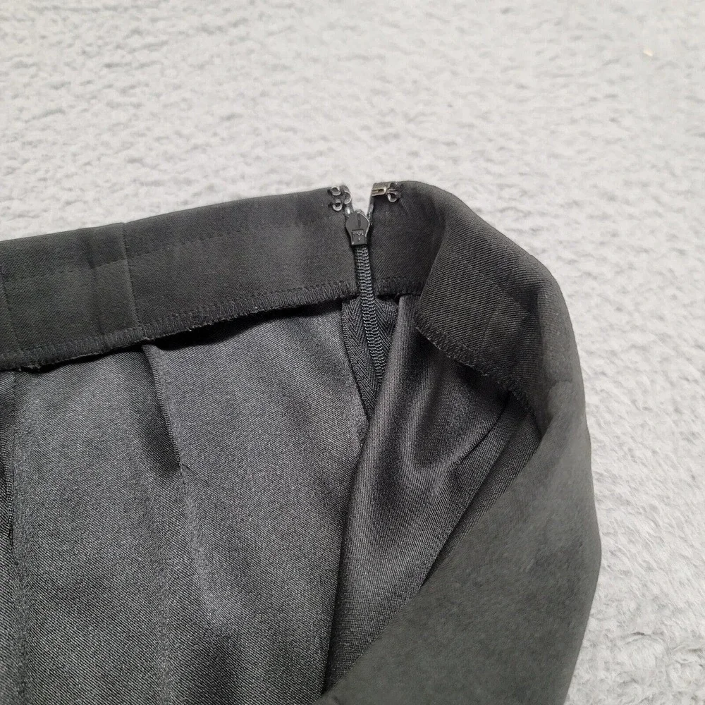 J Jill Pants Womens 8 Black Side Zip Casual Stretch Flat‎ Front Mid Rise
